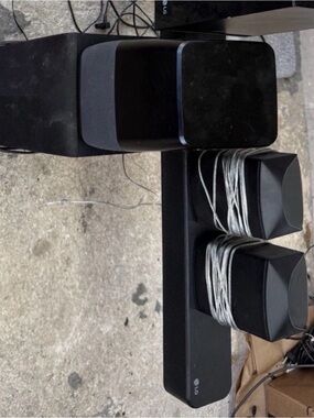 LG Black Home Theater Soundbar with Satellite Speakers